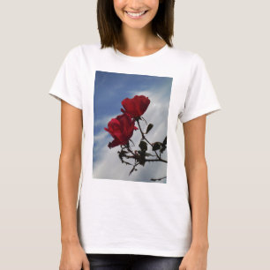Red Roses Against a Bright Blue Sky T-Shirt