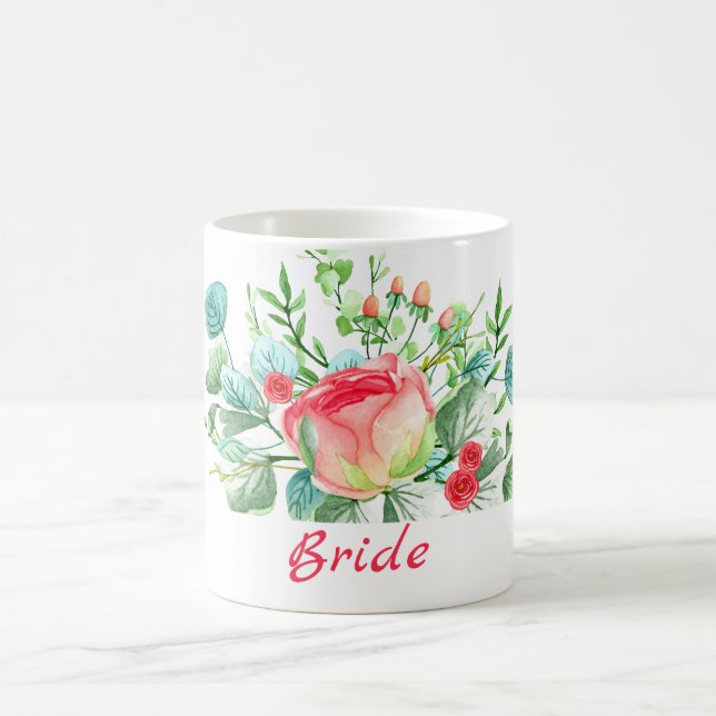 Red Roses And Buds Coffee Mug (Center)