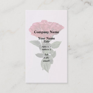 Red Roses and Leaves Business Card