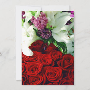 Red Roses and White Lillies_Invitation Invitation