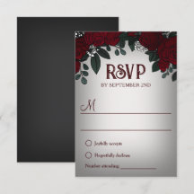 Red Roses Baby's Breath Dark Romance Wedding