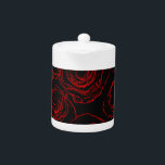 Red Roses Black Background<br><div class="desc">Image of red roses outlines on black background.
All digital drawing.</div>