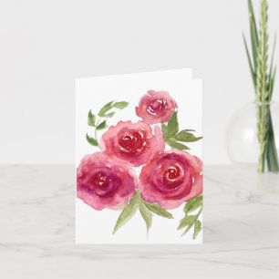 Red Roses Blank Card