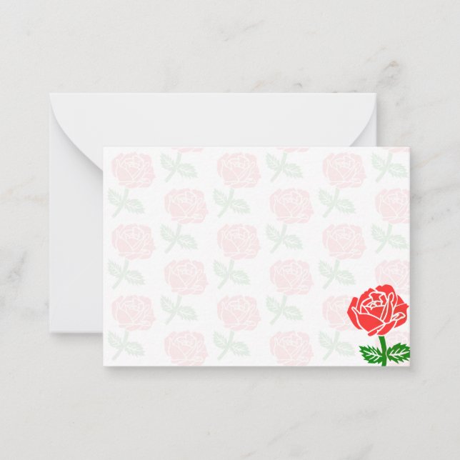 Red Roses Blank Card (Front)