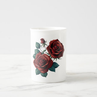 Red Roses Bone China Mug