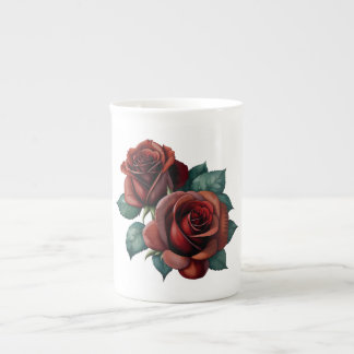 Red Roses Bone China Mug