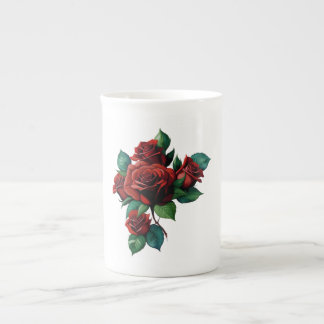 Red Roses Bone China Mug