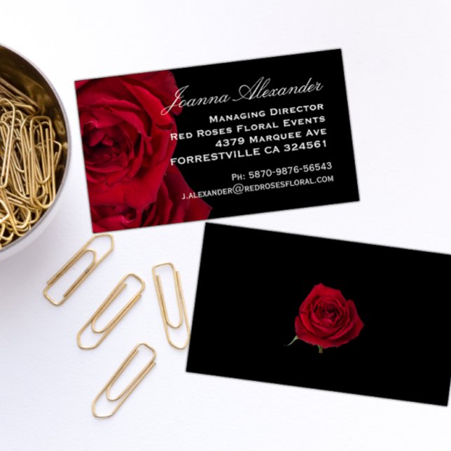 Red Roses Business Card (Creator Uploaded)