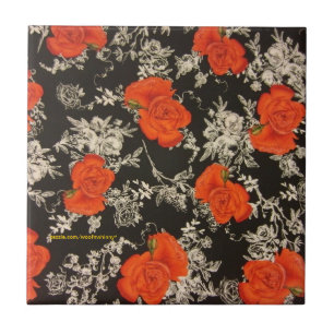 Red Roses Ceramic Tile