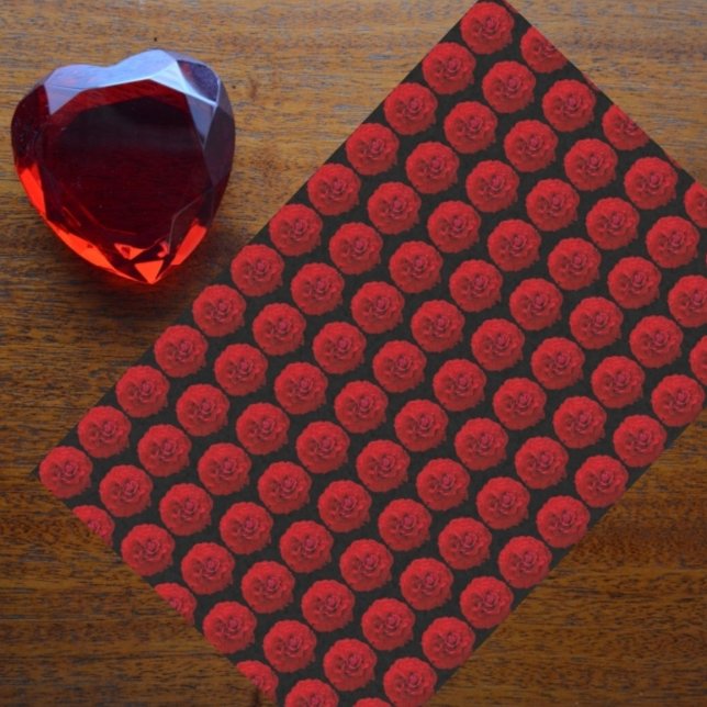 Red Roses Classic Black Floral Tissue Paper (Creator Uploaded)