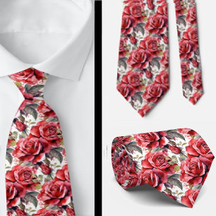 Red Roses Classic Formal Neck Tie