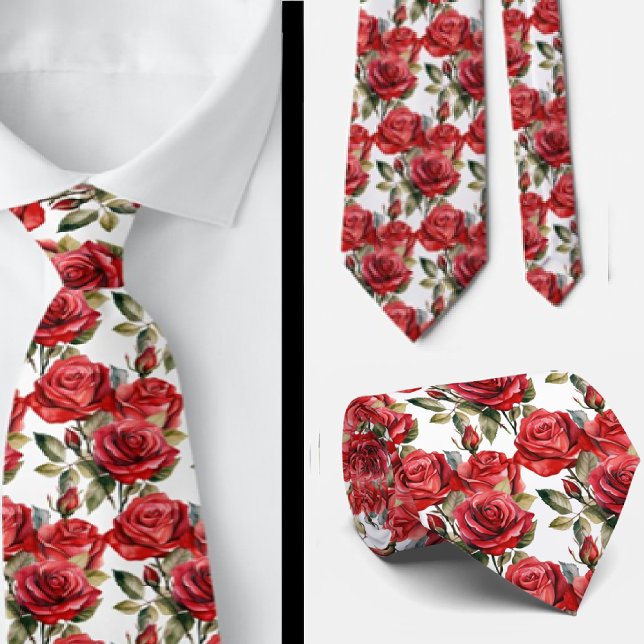 Red Roses Classic Formal Neck Tie (Creator Uploaded)