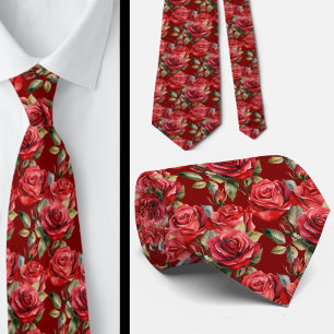 Red Roses Classic Formal Neck Tie