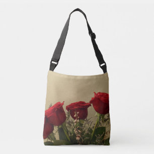 Red Roses Crossbody Handbag