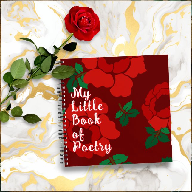 Red Roses Custom Title Spiral Bound Notebook (Creator Uploaded)
