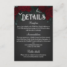 Red Roses Dark Romance Wedding Details
