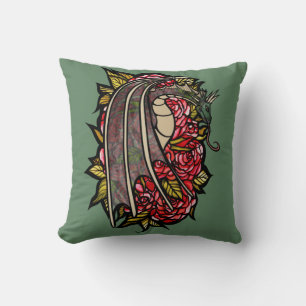 Red Roses Dragon Art                   Cushion