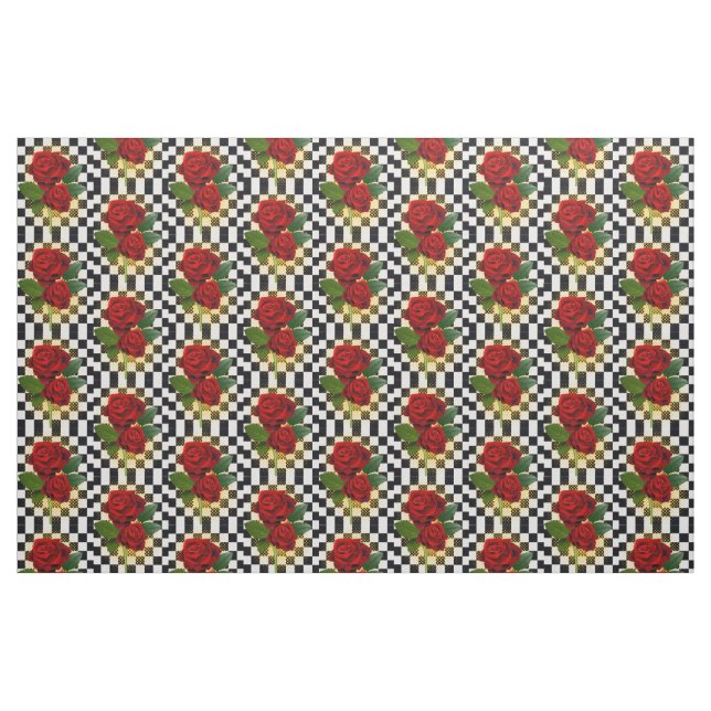 RED ROSES  FABRIC (Fat Quarter)