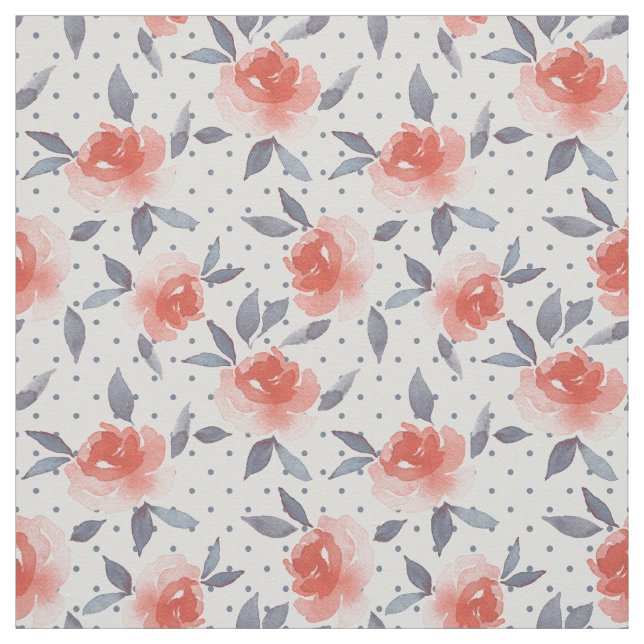 Red roses fabric (Swatch)