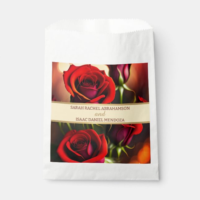 Red Roses Favour Bags (Front)