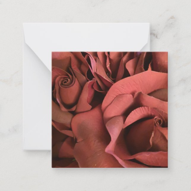 red roses Flat Note Card (Front)