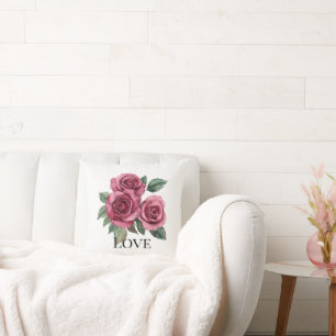 Red Roses Floral Love Cushion