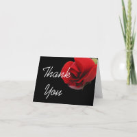 Red roses floral thank you