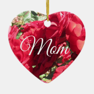 Red roses for Mum! Ceramic Ornament