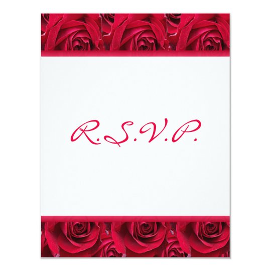 Red Roses Galore Reply Card-WILL NOT FIT SQUARE Card