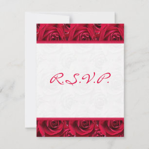 Red Roses Galore Reply Card-WILL NOT FIT SQUARE RSVP Card