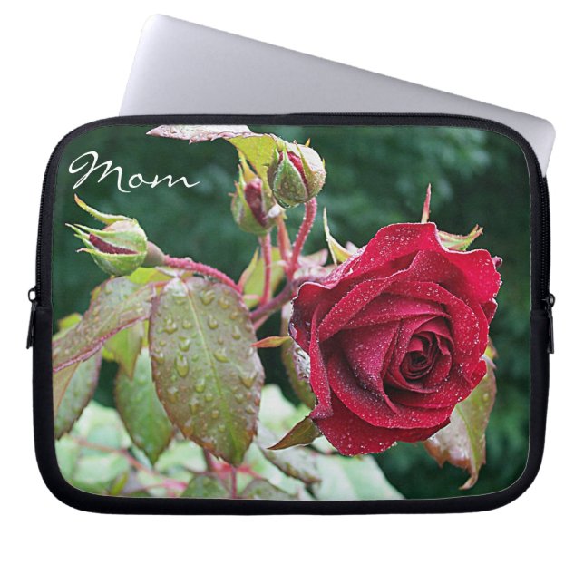 Red Roses Garden "Mum" Laptop Sleeve (Front)