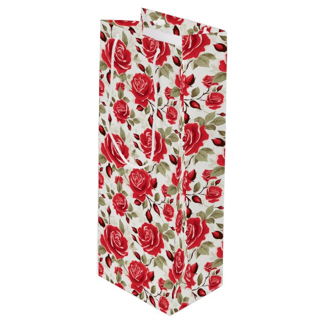 Red Roses Gift Bag (Front Angled)
