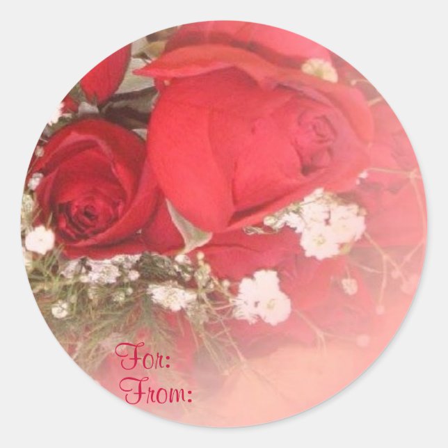Red Roses Gift Tag (Front)