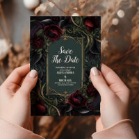 Red Roses Gothic Halloween Wedding