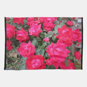 RED ROSES hand towel