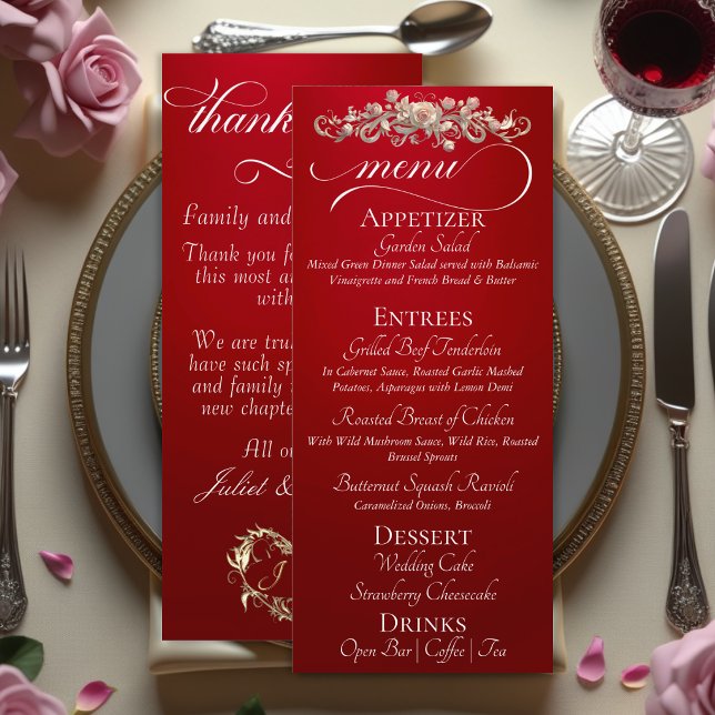 Red - Roses, Heart & Thank You Menu (Creator Uploaded)