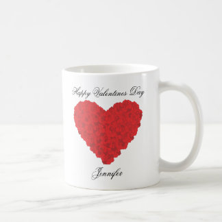 Red Roses Hearts Coffee Mug