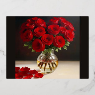 Red Roses Holiday Card 
