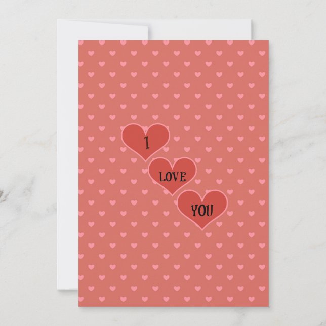 Red Roses, I Love You, Card (Back)
