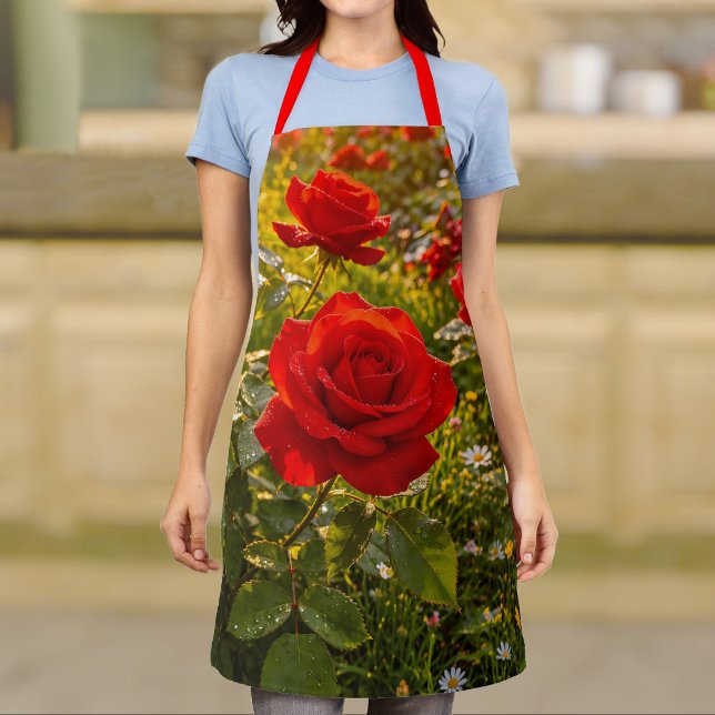 Red Roses Image No. 2 Apron (Creator Uploaded)