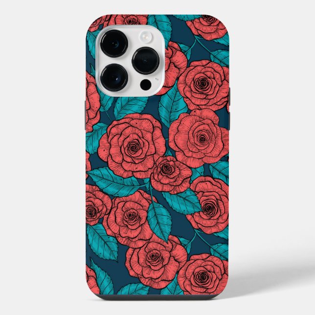 Red roses iPhone case (Back)