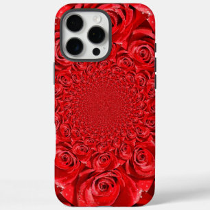 Red Roses Kaleidoscope: Happy Valentine's Day Art  iPhone 16 Pro Max Case