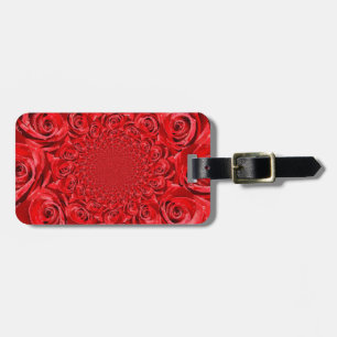 Red Roses Kaleidoscope: Happy Valentine's Day Art  Luggage Tag