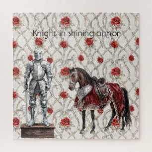 Red Roses Knight in Shining Armor Jigsaw Puzzle