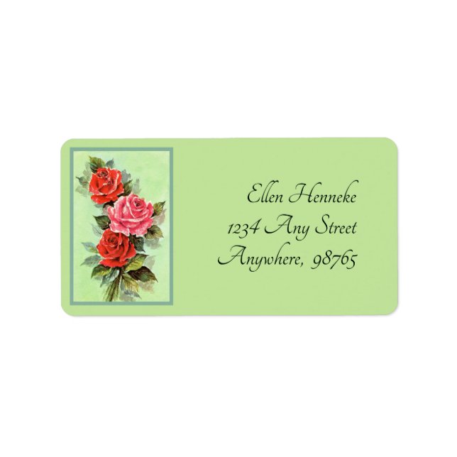 Red Roses Label (Front)
