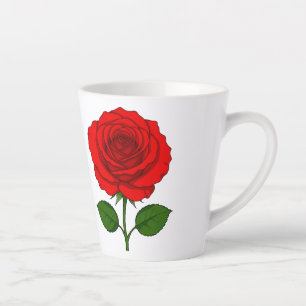 Red Roses Latte Mug