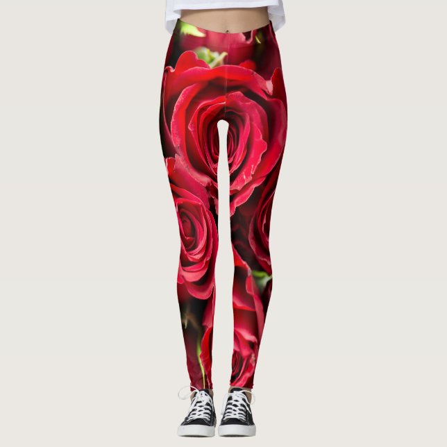 Red roses leggings (Front)