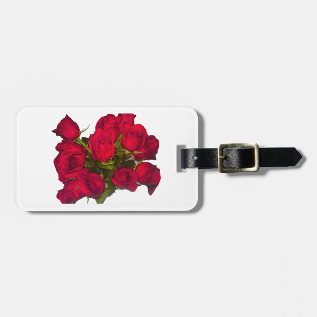 Red Roses Luggage Tag (Front Horizontal)