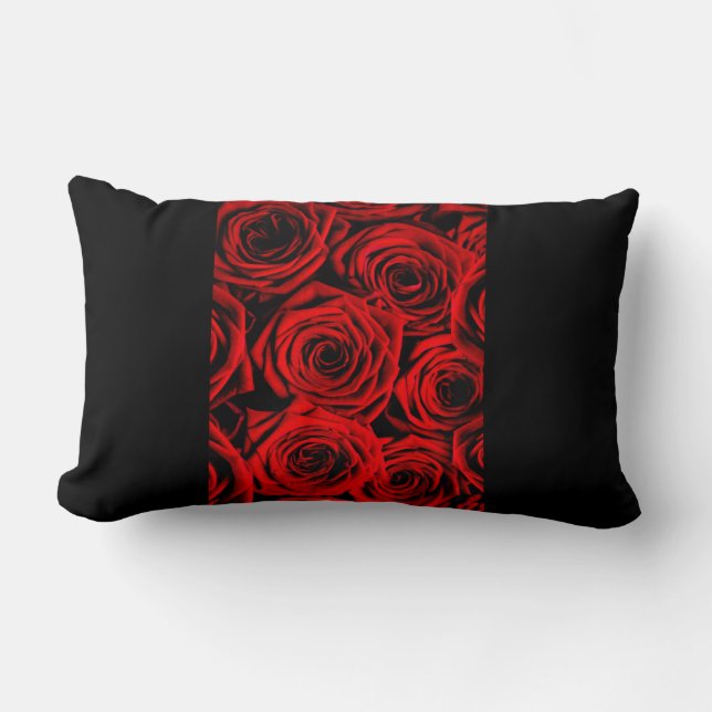 Red Roses Lumbar Cushion (Front)