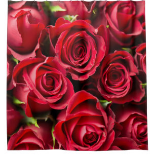 Red Roses Luxury Shower Curtain